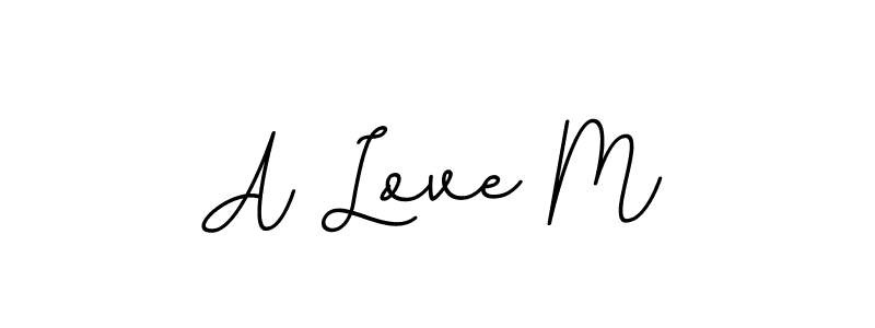 Design your own signature with our free online signature maker. With this signature software, you can create a handwritten (BallpointsItalic-DORy9) signature for name A Love M. A Love M signature style 11 images and pictures png