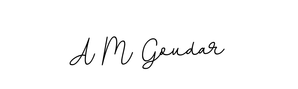 Design your own signature with our free online signature maker. With this signature software, you can create a handwritten (BallpointsItalic-DORy9) signature for name A M Goudar. A M Goudar signature style 11 images and pictures png