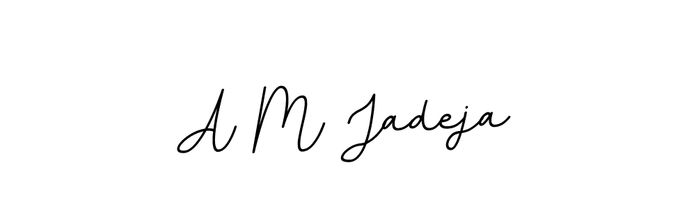Create a beautiful signature design for name A M Jadeja. With this signature (BallpointsItalic-DORy9) fonts, you can make a handwritten signature for free. A M Jadeja signature style 11 images and pictures png