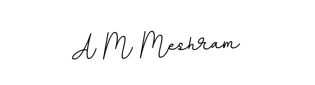 Use a signature maker to create a handwritten signature online. With this signature software, you can design (BallpointsItalic-DORy9) your own signature for name A M Meshram. A M Meshram signature style 11 images and pictures png