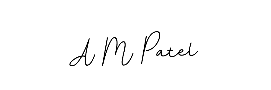 Design your own signature with our free online signature maker. With this signature software, you can create a handwritten (BallpointsItalic-DORy9) signature for name A M Patel. A M Patel signature style 11 images and pictures png