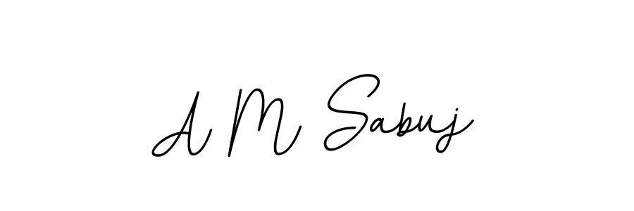 The best way (BallpointsItalic-DORy9) to make a short signature is to pick only two or three words in your name. The name A M Sabuj include a total of six letters. For converting this name. A M Sabuj signature style 11 images and pictures png