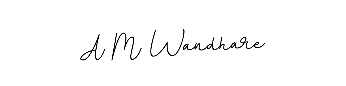 Make a beautiful signature design for name A M Wandhare. With this signature (BallpointsItalic-DORy9) style, you can create a handwritten signature for free. A M Wandhare signature style 11 images and pictures png