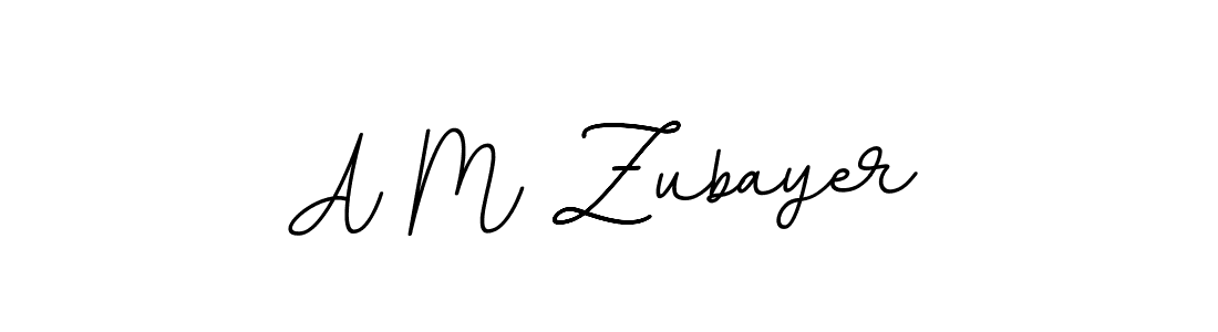 How to make A M Zubayer name signature. Use BallpointsItalic-DORy9 style for creating short signs online. This is the latest handwritten sign. A M Zubayer signature style 11 images and pictures png