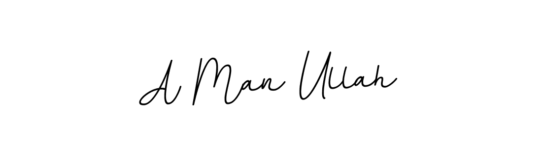 Use a signature maker to create a handwritten signature online. With this signature software, you can design (BallpointsItalic-DORy9) your own signature for name A Man Ullah. A Man Ullah signature style 11 images and pictures png