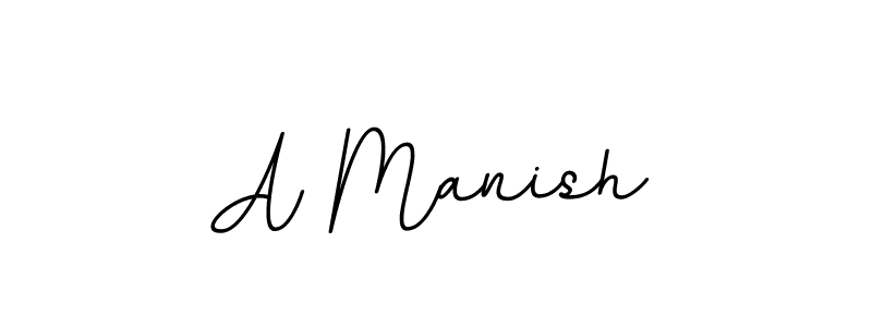 How to make A Manish name signature. Use BallpointsItalic-DORy9 style for creating short signs online. This is the latest handwritten sign. A Manish signature style 11 images and pictures png