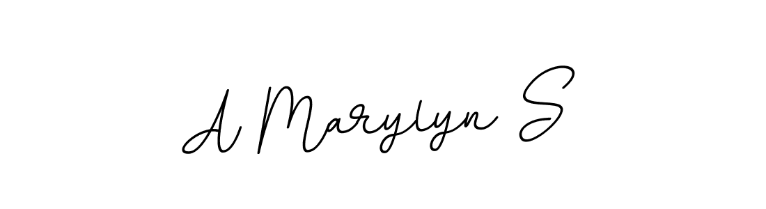 Design your own signature with our free online signature maker. With this signature software, you can create a handwritten (BallpointsItalic-DORy9) signature for name A Marylyn S. A Marylyn S signature style 11 images and pictures png