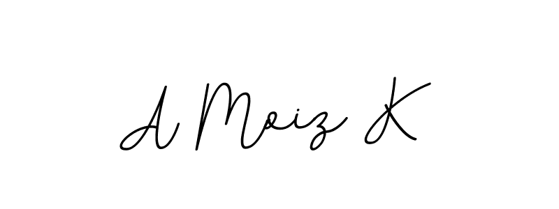 Use a signature maker to create a handwritten signature online. With this signature software, you can design (BallpointsItalic-DORy9) your own signature for name A Moiz K. A Moiz K signature style 11 images and pictures png