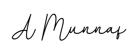 A stylish, flowing autograph style designed for name A Munnaf using BallpointsItalic-DORy9 typography. Perfect for digital creative projects. A Munnaf signature style 11 images and pictures png