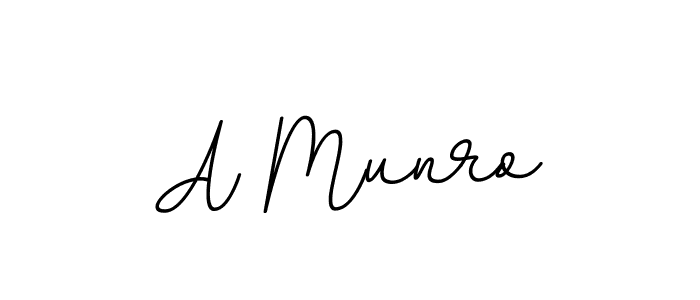 Create a beautiful signature design for name A Munro. With this signature (BallpointsItalic-DORy9) fonts, you can make a handwritten signature for free. A Munro signature style 11 images and pictures png
