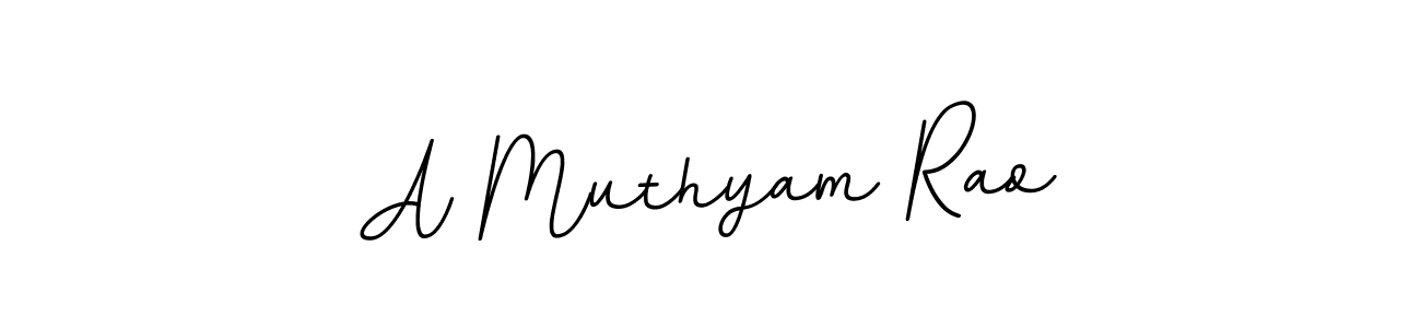 How to make A Muthyam Rao name signature. Use BallpointsItalic-DORy9 style for creating short signs online. This is the latest handwritten sign. A Muthyam Rao signature style 11 images and pictures png