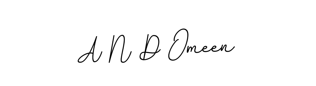 This is the best signature style for the A N D Omeen name. Also you like these signature font (BallpointsItalic-DORy9). Mix name signature. A N D Omeen signature style 11 images and pictures png