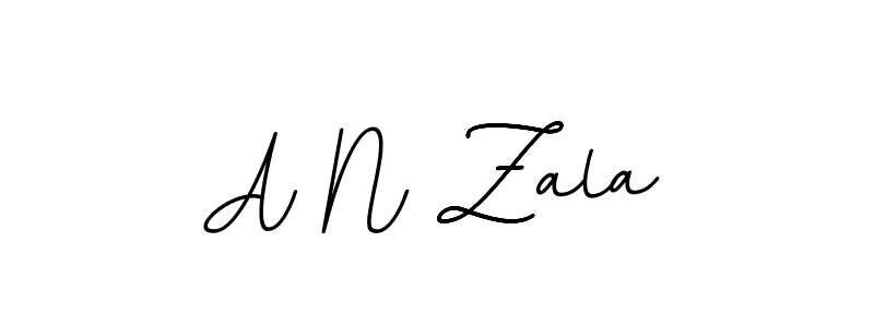 Make a beautiful signature design for name A N Zala. With this signature (BallpointsItalic-DORy9) style, you can create a handwritten signature for free. A N Zala signature style 11 images and pictures png