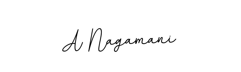 Create a beautiful signature design for name A Nagamani. With this signature (BallpointsItalic-DORy9) fonts, you can make a handwritten signature for free. A Nagamani signature style 11 images and pictures png