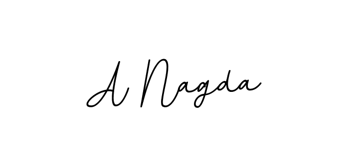 Make a beautiful signature design for name A Nagda. With this signature (BallpointsItalic-DORy9) style, you can create a handwritten signature for free. A Nagda signature style 11 images and pictures png