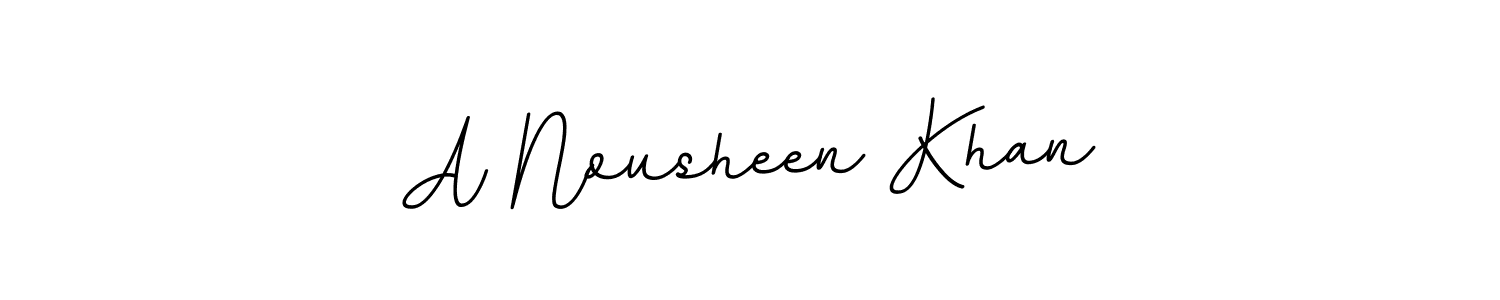 The best way (BallpointsItalic-DORy9) to make a short signature is to pick only two or three words in your name. The name A Nousheen Khan include a total of six letters. For converting this name. A Nousheen Khan signature style 11 images and pictures png