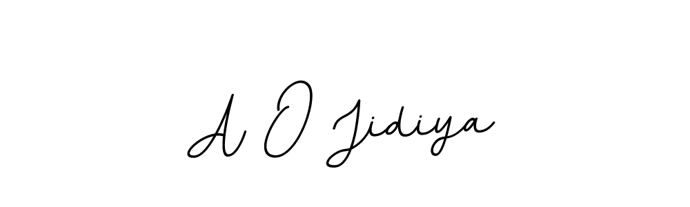 Create a beautiful signature design for name A O Jidiya. With this signature (BallpointsItalic-DORy9) fonts, you can make a handwritten signature for free. A O Jidiya signature style 11 images and pictures png