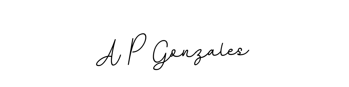 Design your own signature with our free online signature maker. With this signature software, you can create a handwritten (BallpointsItalic-DORy9) signature for name A P Gonzales. A P Gonzales signature style 11 images and pictures png