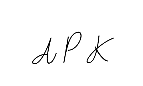 Design your own signature with our free online signature maker. With this signature software, you can create a handwritten (BallpointsItalic-DORy9) signature for name A P K. A P K signature style 11 images and pictures png
