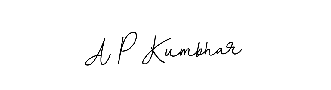 if you are searching for the best signature style for your name A P Kumbhar. so please give up your signature search. here we have designed multiple signature styles  using BallpointsItalic-DORy9. A P Kumbhar signature style 11 images and pictures png
