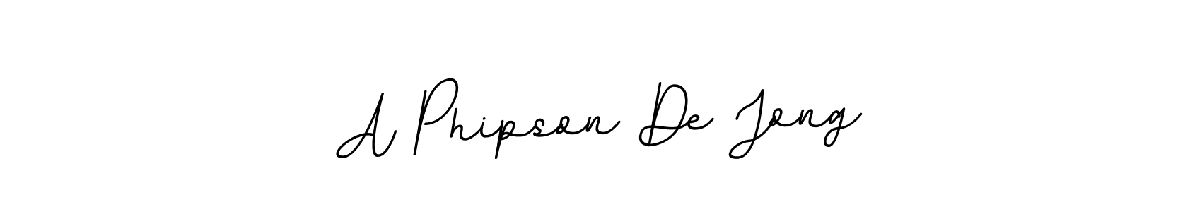 You should practise on your own different ways (BallpointsItalic-DORy9) to write your name (A Phipson De Jong) in signature. don't let someone else do it for you. A Phipson De Jong signature style 11 images and pictures png