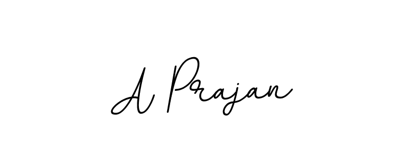 How to make A Prajan name signature. Use BallpointsItalic-DORy9 style for creating short signs online. This is the latest handwritten sign. A Prajan signature style 11 images and pictures png