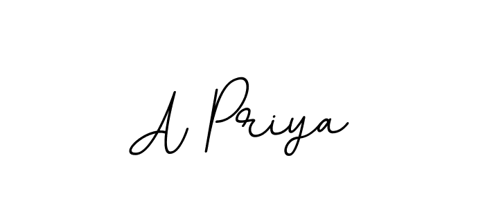 The best way (BallpointsItalic-DORy9) to make a short signature is to pick only two or three words in your name. The name A Priya include a total of six letters. For converting this name. A Priya signature style 11 images and pictures png