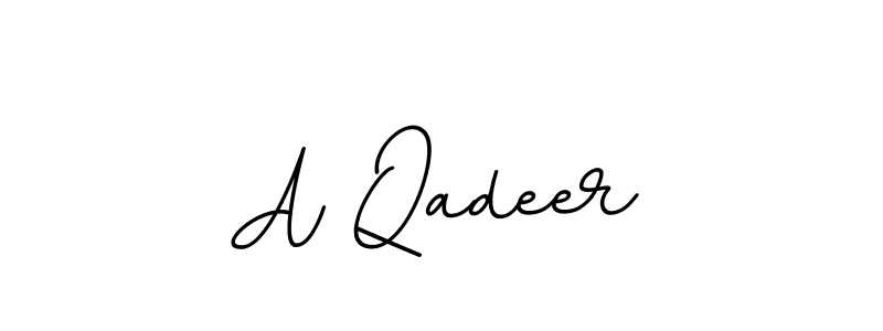 Make a beautiful signature design for name A Qadeer. With this signature (BallpointsItalic-DORy9) style, you can create a handwritten signature for free. A Qadeer signature style 11 images and pictures png