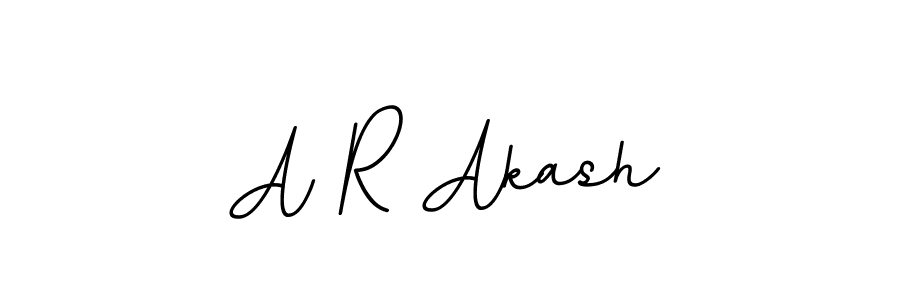 How to make A R Akash name signature. Use BallpointsItalic-DORy9 style for creating short signs online. This is the latest handwritten sign. A R Akash signature style 11 images and pictures png