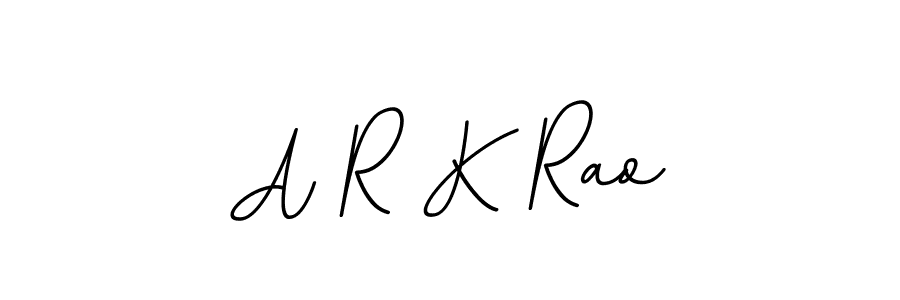 Use a signature maker to create a handwritten signature online. With this signature software, you can design (BallpointsItalic-DORy9) your own signature for name A R K Rao. A R K Rao signature style 11 images and pictures png