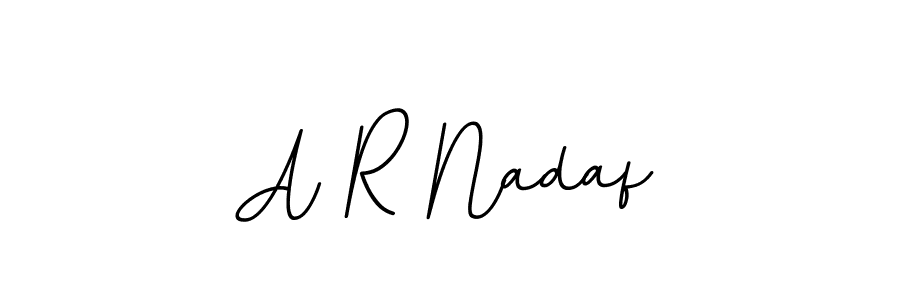 You should practise on your own different ways (BallpointsItalic-DORy9) to write your name (A R Nadaf) in signature. don't let someone else do it for you. A R Nadaf signature style 11 images and pictures png