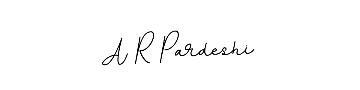 How to make A R Pardeshi name signature. Use BallpointsItalic-DORy9 style for creating short signs online. This is the latest handwritten sign. A R Pardeshi signature style 11 images and pictures png