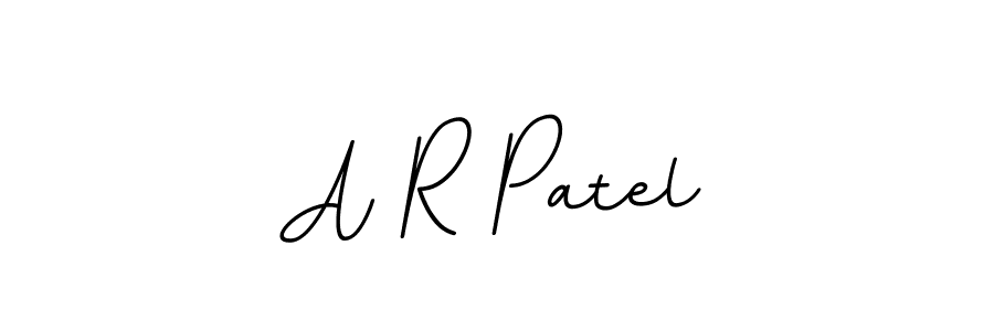 How to make A R Patel name signature. Use BallpointsItalic-DORy9 style for creating short signs online. This is the latest handwritten sign. A R Patel signature style 11 images and pictures png