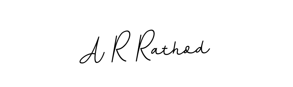 How to make A R Rathod name signature. Use BallpointsItalic-DORy9 style for creating short signs online. This is the latest handwritten sign. A R Rathod signature style 11 images and pictures png