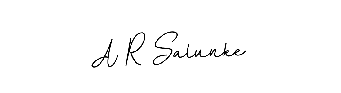 Make a beautiful signature design for name A R Salunke. With this signature (BallpointsItalic-DORy9) style, you can create a handwritten signature for free. A R Salunke signature style 11 images and pictures png