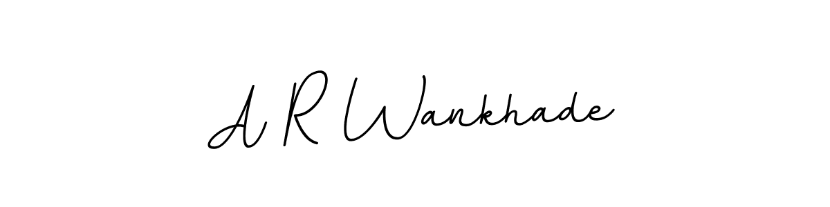 Use a signature maker to create a handwritten signature online. With this signature software, you can design (BallpointsItalic-DORy9) your own signature for name A R Wankhade. A R Wankhade signature style 11 images and pictures png