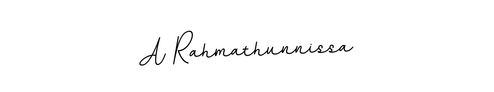 The best way (BallpointsItalic-DORy9) to make a short signature is to pick only two or three words in your name. The name A Rahmathunnissa include a total of six letters. For converting this name. A Rahmathunnissa signature style 11 images and pictures png