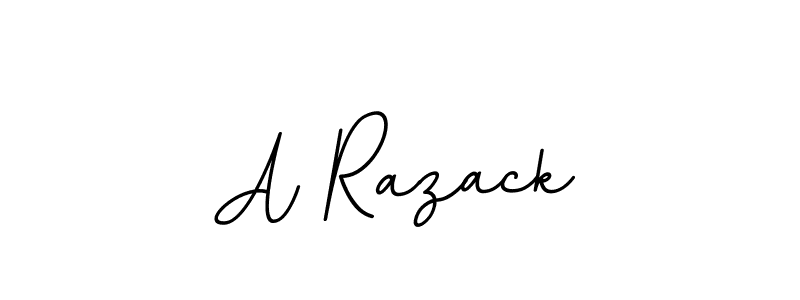 How to make A Razack name signature. Use BallpointsItalic-DORy9 style for creating short signs online. This is the latest handwritten sign. A Razack signature style 11 images and pictures png