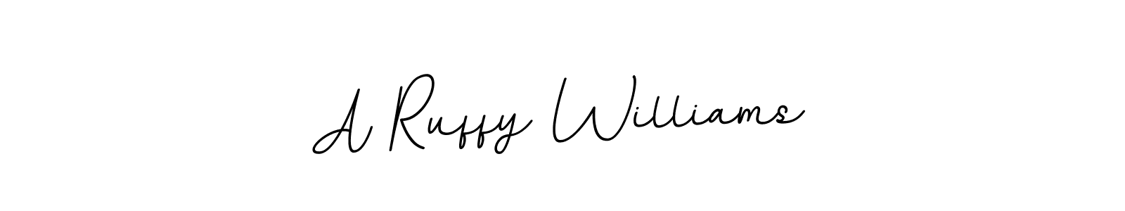 Use a signature maker to create a handwritten signature online. With this signature software, you can design (BallpointsItalic-DORy9) your own signature for name A Ruffy Williams. A Ruffy Williams signature style 11 images and pictures png