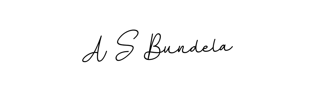 How to make A S Bundela name signature. Use BallpointsItalic-DORy9 style for creating short signs online. This is the latest handwritten sign. A S Bundela signature style 11 images and pictures png