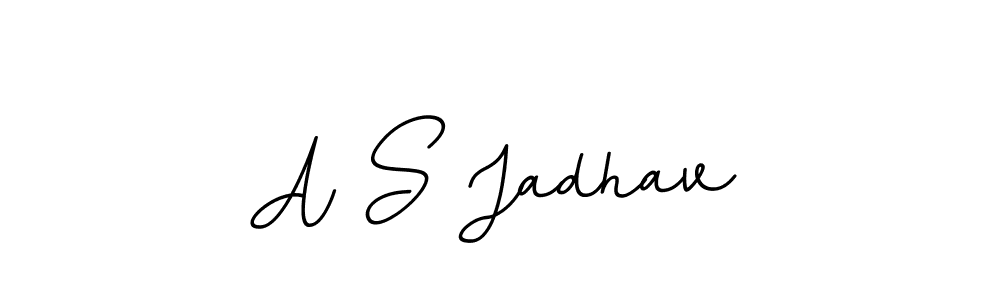 Design your own signature with our free online signature maker. With this signature software, you can create a handwritten (BallpointsItalic-DORy9) signature for name A S Jadhav. A S Jadhav signature style 11 images and pictures png