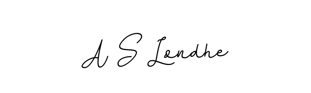 Design your own signature with our free online signature maker. With this signature software, you can create a handwritten (BallpointsItalic-DORy9) signature for name A S Londhe. A S Londhe signature style 11 images and pictures png