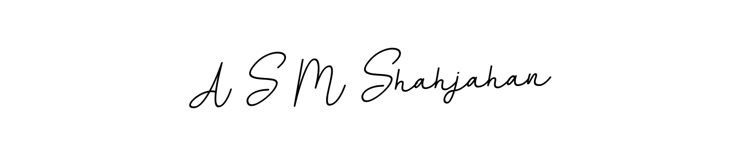 Use a signature maker to create a handwritten signature online. With this signature software, you can design (BallpointsItalic-DORy9) your own signature for name A S M Shahjahan. A S M Shahjahan signature style 11 images and pictures png
