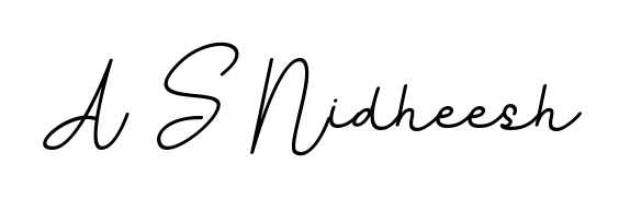 The best way (BallpointsItalic-DORy9) to make a short signature is to pick only two or three words in your name. For converting this name A S Nidheesh. A S Nidheesh signature style 11 images and pictures png