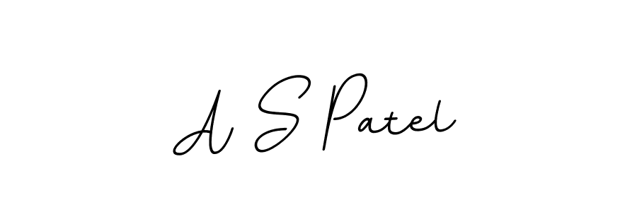 How to make A S Patel name signature. Use BallpointsItalic-DORy9 style for creating short signs online. This is the latest handwritten sign. A S Patel signature style 11 images and pictures png