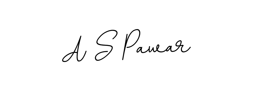 Design your own signature with our free online signature maker. With this signature software, you can create a handwritten (BallpointsItalic-DORy9) signature for name A S Pawar. A S Pawar signature style 11 images and pictures png