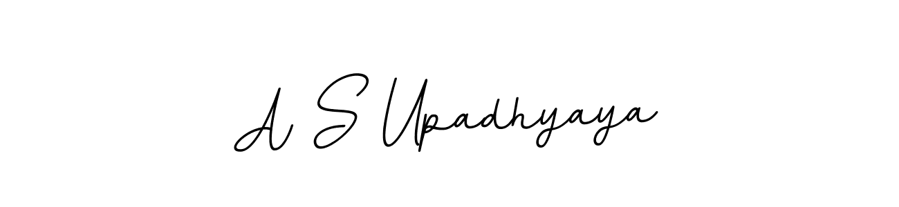 Design your own signature with our free online signature maker. With this signature software, you can create a handwritten (BallpointsItalic-DORy9) signature for name A S Upadhyaya. A S Upadhyaya signature style 11 images and pictures png