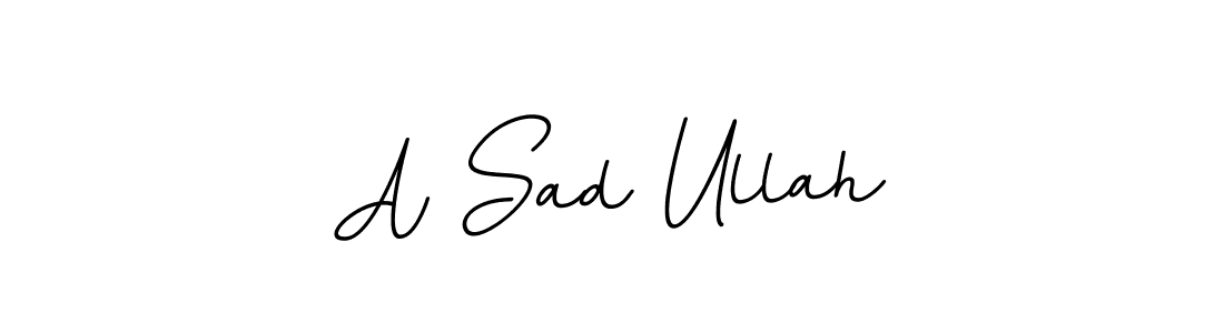 It looks lik you need a new signature style for name A Sad Ullah. Design unique handwritten (BallpointsItalic-DORy9) signature with our free signature maker in just a few clicks. A Sad Ullah signature style 11 images and pictures png