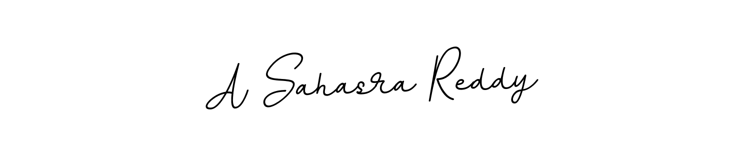 How to make A Sahasra Reddy name signature. Use BallpointsItalic-DORy9 style for creating short signs online. This is the latest handwritten sign. A Sahasra Reddy signature style 11 images and pictures png