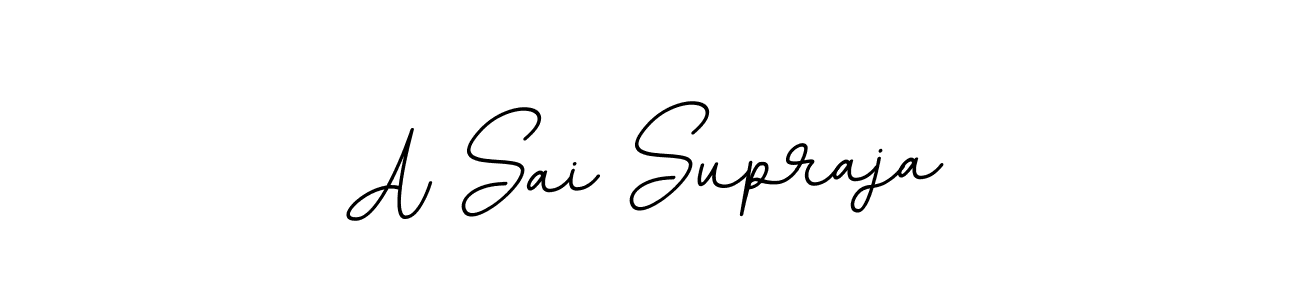 Create a beautiful signature design for name A Sai Supraja. With this signature (BallpointsItalic-DORy9) fonts, you can make a handwritten signature for free. A Sai Supraja signature style 11 images and pictures png